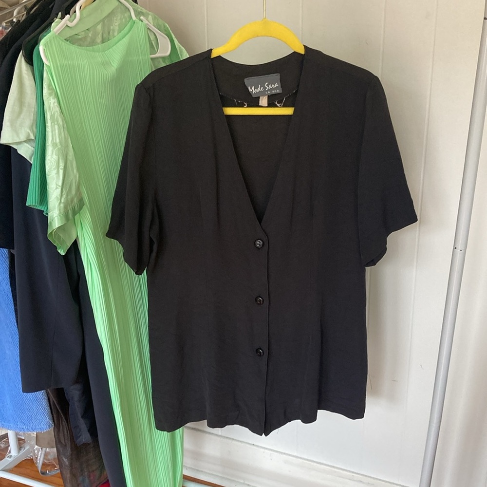 Black Button-Up Dress Shirt